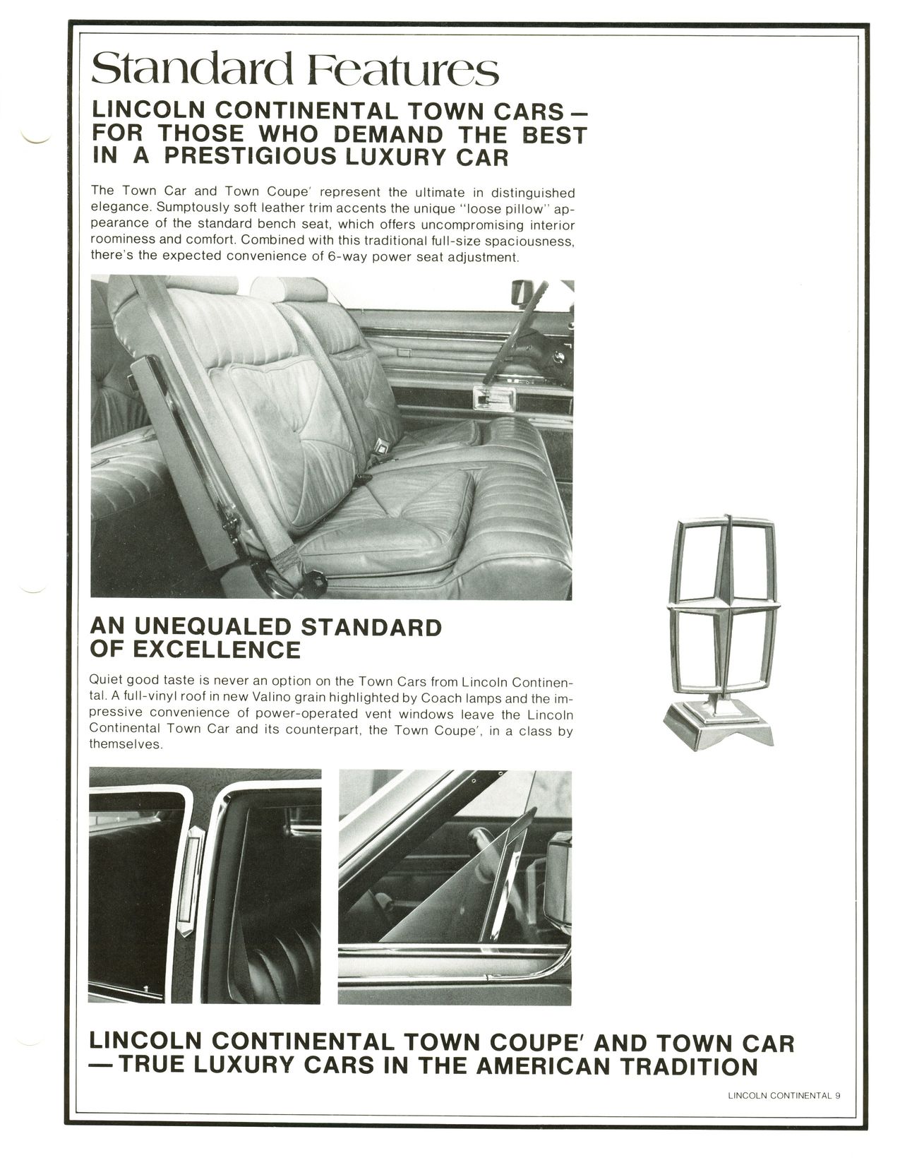 1977 Lincoln Continental Mark V Product Facts Book Page 13